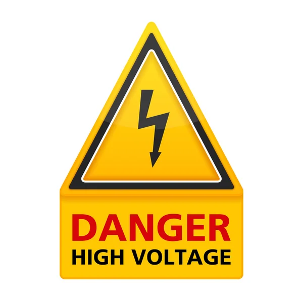 Danger High Voltage Sign — Stock Vector