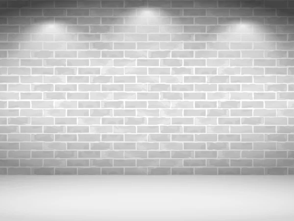 White Brick Wall — Stock Vector