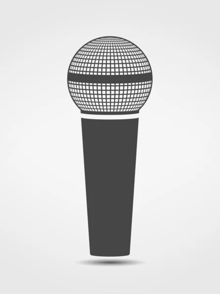 Силуэт микрофона — стоковый вектор