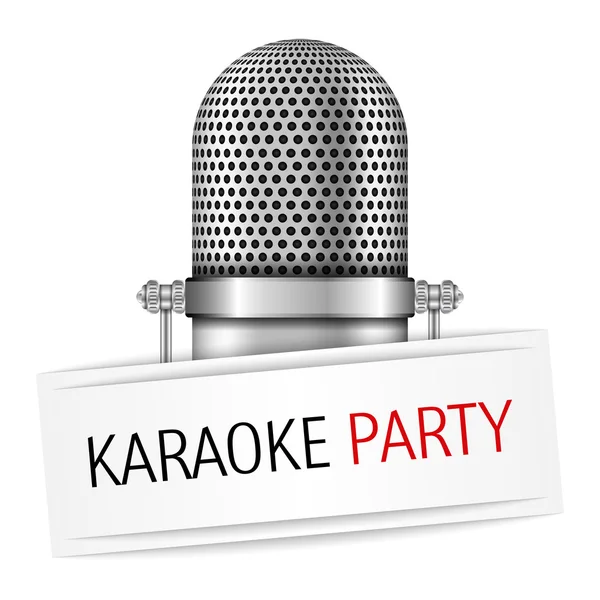 Karaoke Party Banner — Stock Vector