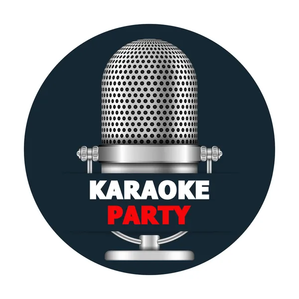 Banner de fiesta de karaoke — Vector de stock