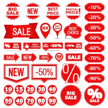 Sale Banners, Labels and Stickers clipart