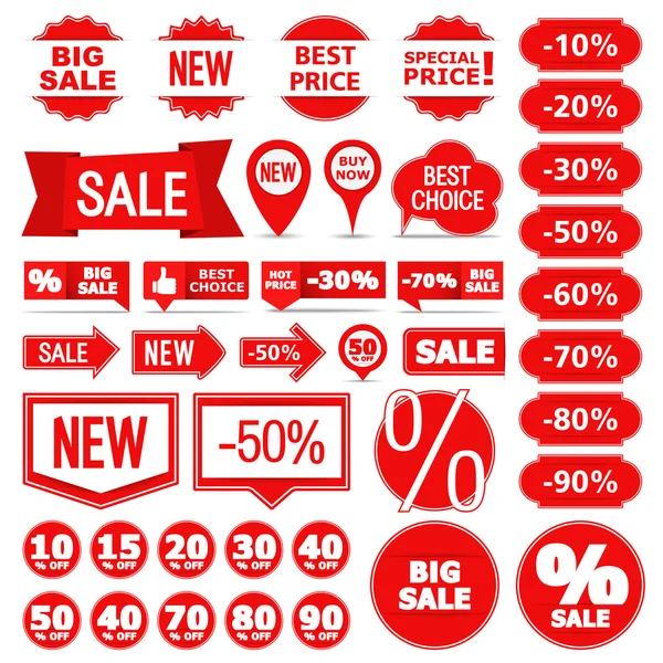 Sale Banners, Labels and Stickers — Stock Vector