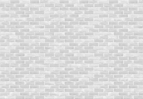 Horizontal White Brick Wall Vector Eps10 Illustration — Stock Vector