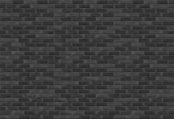 Horizontal Black Brick Wall Vector Eps10 Illustration — Stock Vector