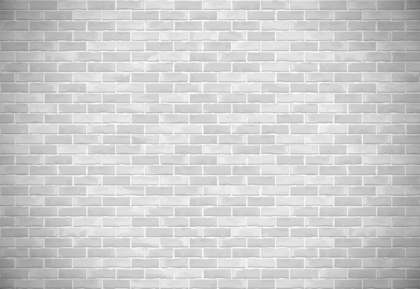 Horizontal White Brick Wall Shadow Vector Eps10 Illustration — Stock Vector