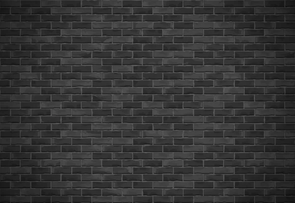 Horizontal Black Brick Wall Shadow Vector Eps10 Illustration — Stock Vector