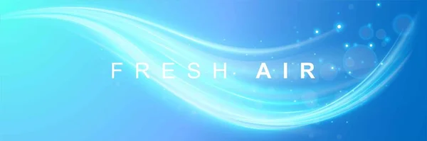 Dalgalar temiz hava akışını gösteriyor. Taze aromalı mavi dalgalar. Vektör illüstrasyonu.