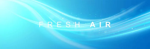 Taze aromalı mavi dalgalar. Dalgalar temiz hava akışını gösteriyor. Vektör illüstrasyonu.