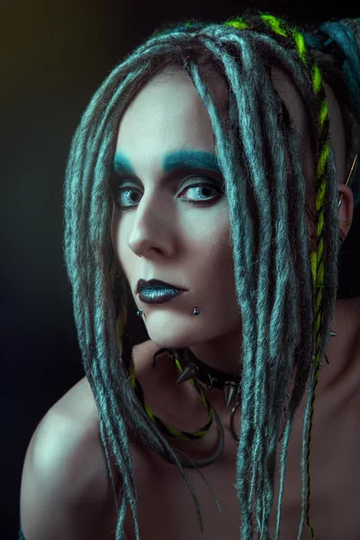 Young woman with dreadlocks — Stock Photo, Image