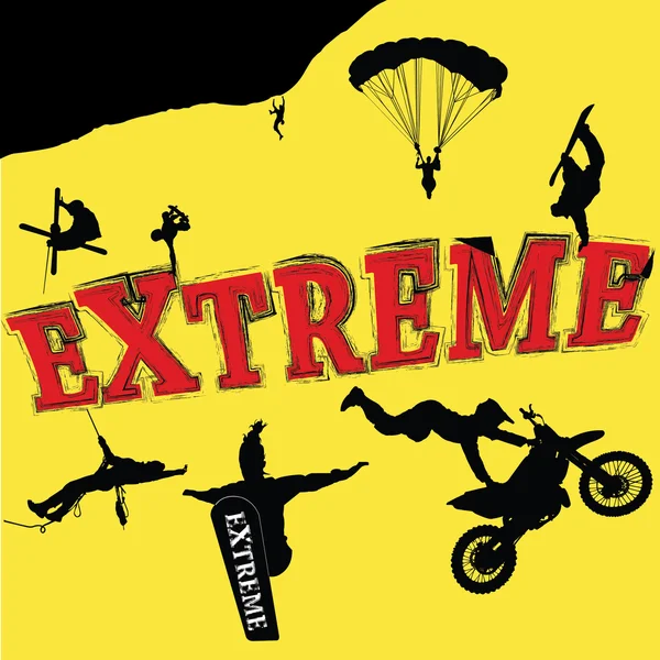 Vector eXtreme sport silhouettes