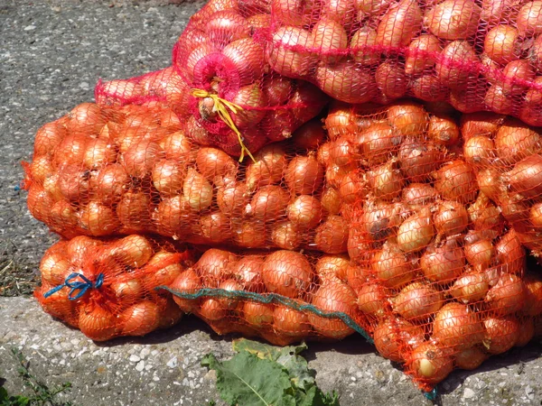 Bags of Onions Outside on the Streets — Stock Photo, Image