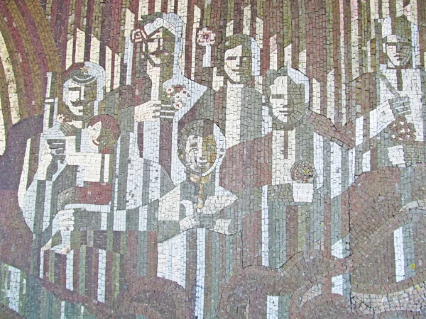 Communist Mosaics of Buzludzha, Bulgaria — Stock Photo, Image