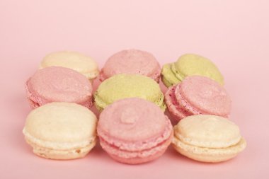 pastel renkli macaroons