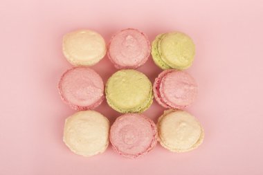 pastel renkli macaroons