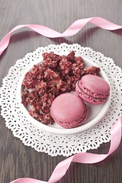 Macaroons rosa — Fotografia de Stock