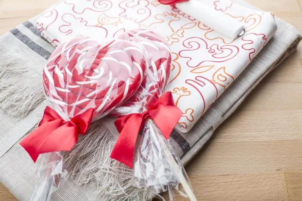 Liebe. Herz. Lutscher. Valentinstag. — Stockfoto