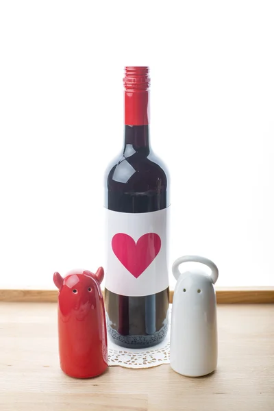Кохання. серце. у день Святого Валентина. вино. — стокове фото