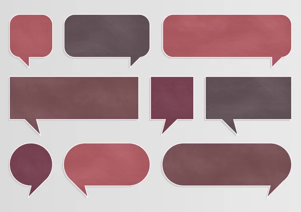 Kara tahta organik ekoloji konuşma kabarcıklar ve balon illustrat