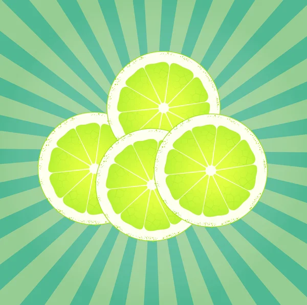 Lime abstract background vector with burst — Stock Vector