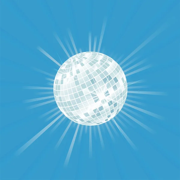 Disco bola vector fondo con luz de explosión — Vector de stock