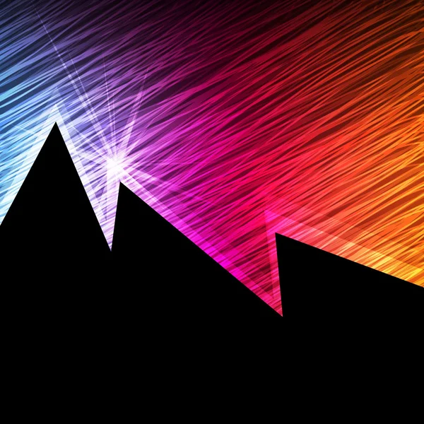 Neon abstract lines design on dark background — Stock Vector