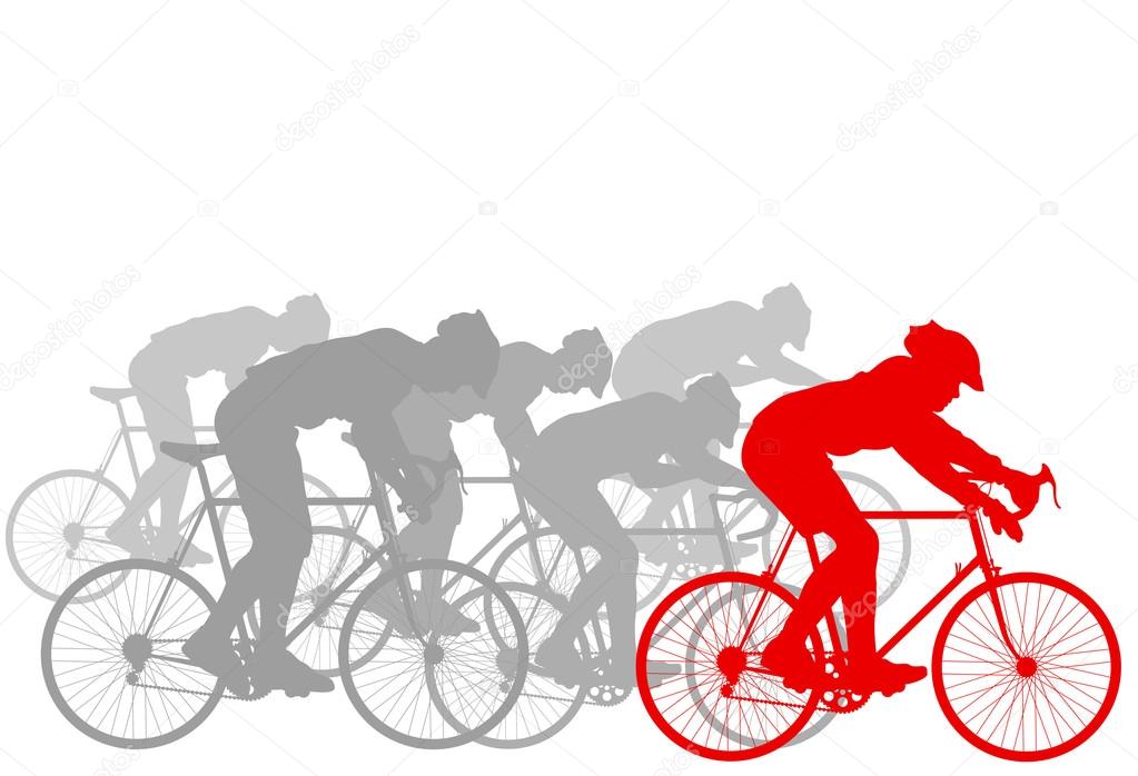 Cyclist leader winner background