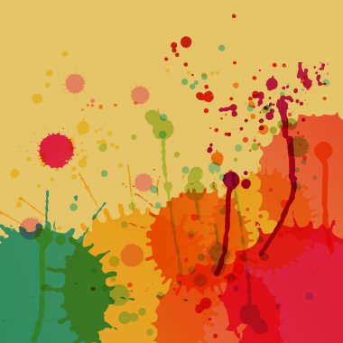 renkli su sıçramalarına vektör arka plan