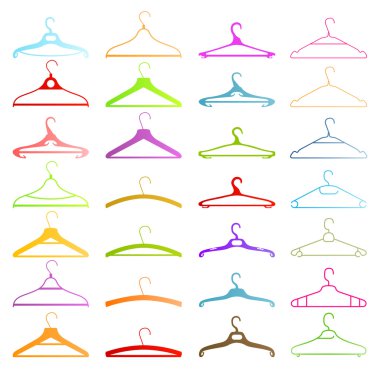 Set of coat hangers set background