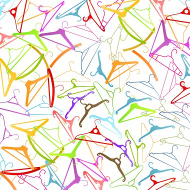 Set of coat hangers set background