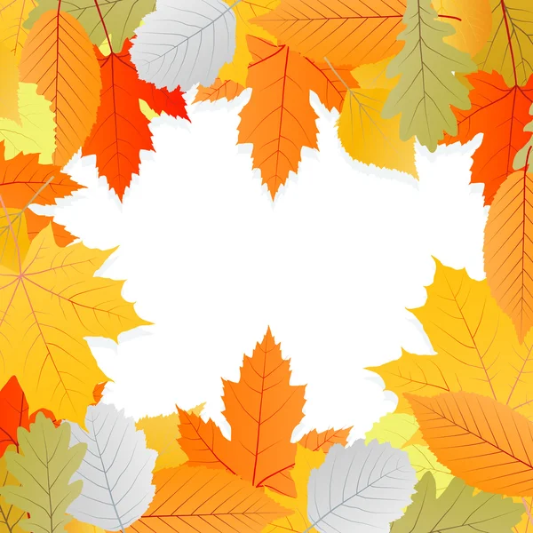 Hojas de otoño vector fondo — Archivo Imágenes Vectoriales