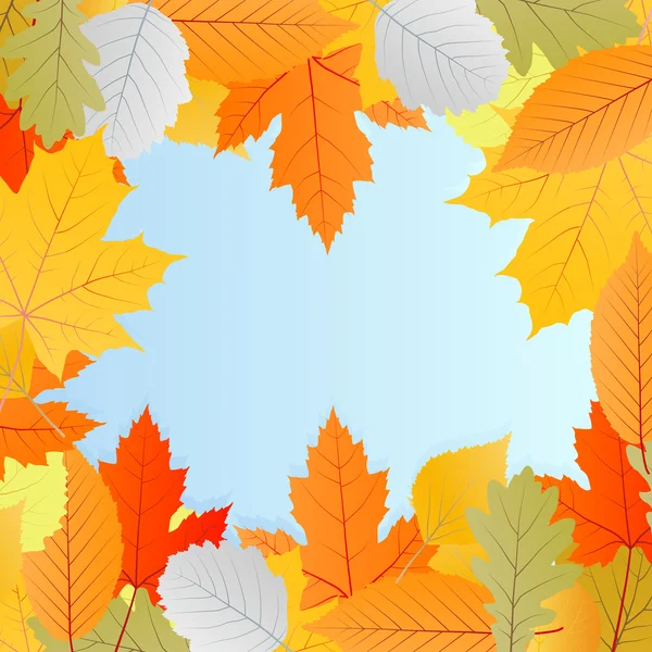 Leaves autumn vector background — Stock Vector
