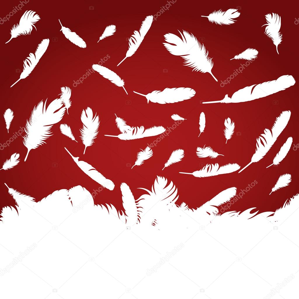 Christmas Angel feathers like a snowflakes vector