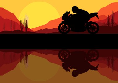 Motosiklet riders motosiklet siluet