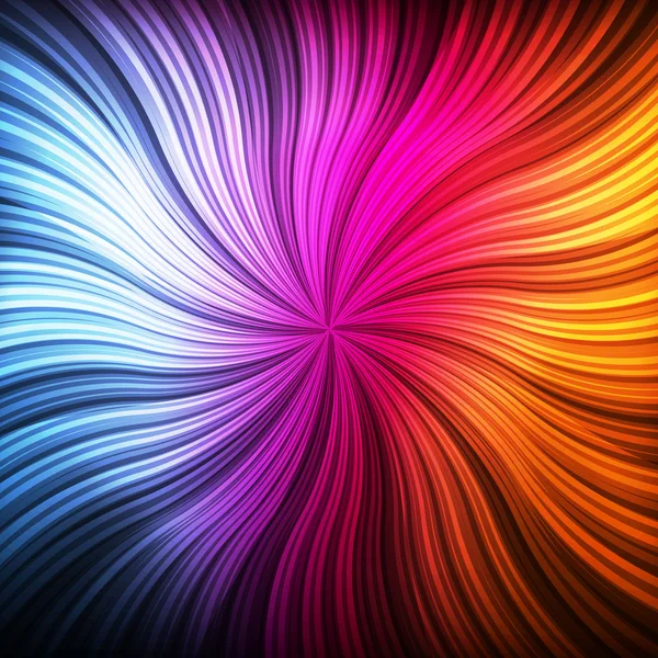 Abstracte burst achtergrond met neon effecten — Stockvector