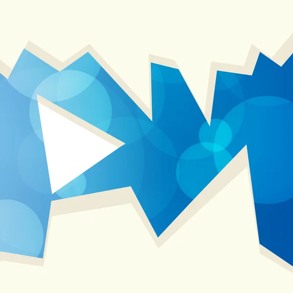 Abstract blauwe achtergrond met rondes en scherpe fragmenten — Stockvector