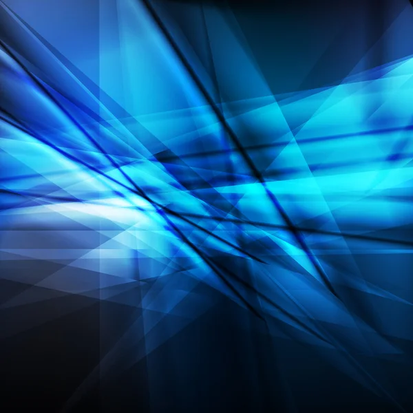 Синій абстрактний векторний фон з неоновими лініями — стоковий вектор