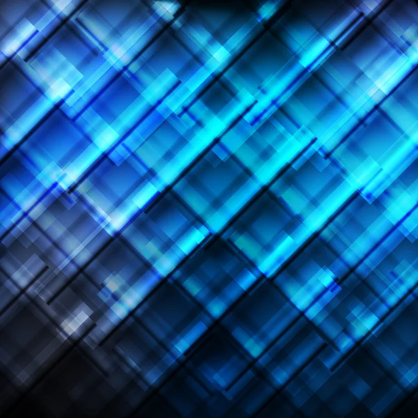 Kék absztrakt vektor háttér neon vonalakkal — Stock Vector