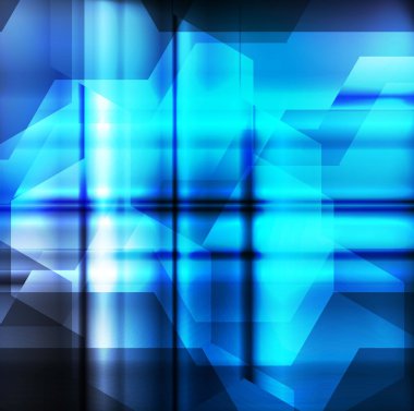 Blue abstract background vector neon template