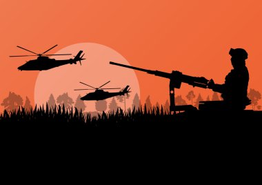 Ordu askeri helikopterler, silah ve vahşi m ulaşım