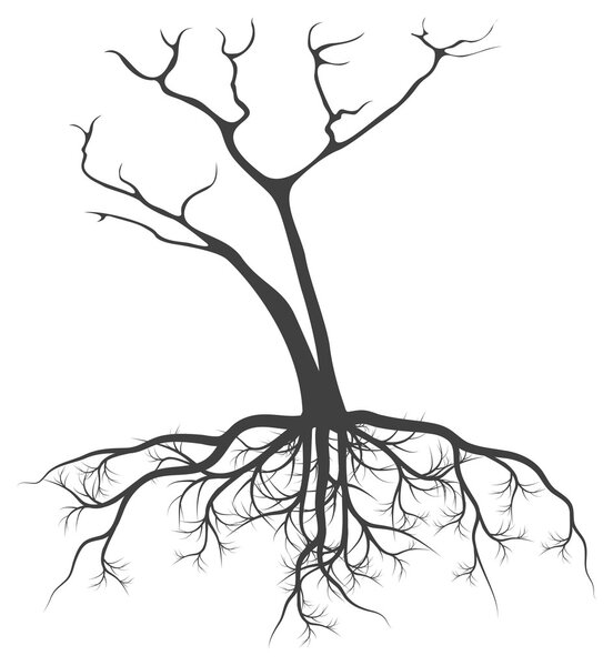 Мертвое дерево с векторным фоном
