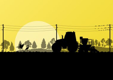 Tarım traktörü ekin ekili alan ülke içinde Ekim