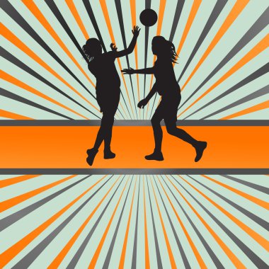Kadınlar Basketbol vektör arka plan afiş için