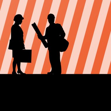 mühendis detaylı inşaat işçisi Il siluetleri