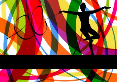 genç kadın sanat jimnastik jimnastik yaparken hileler ile spor