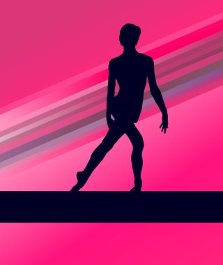 Ritmik Jimnastik kadın kulüpleri vektör arka plan