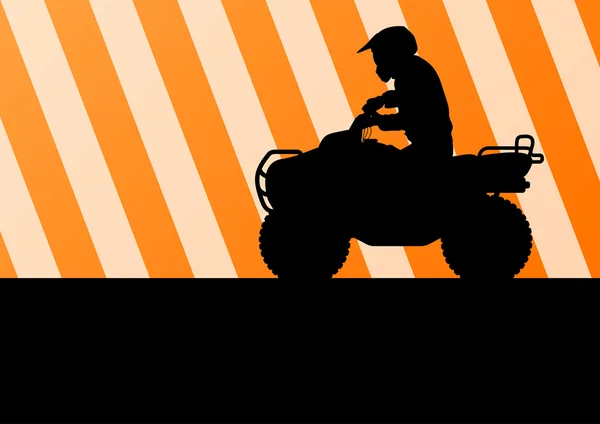 Todo terreno vehículo quad moto rider vector — Vector de stock