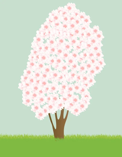 桜の枝のベクトルの背景 — ストックベクタ