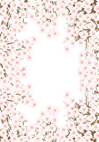 Cherry blossom branch vector background — Stock Vector