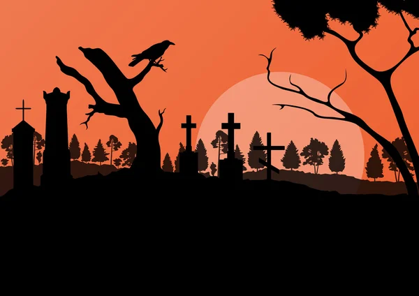 Halloween Hintergrund Vektor für Poster — Stockvektor